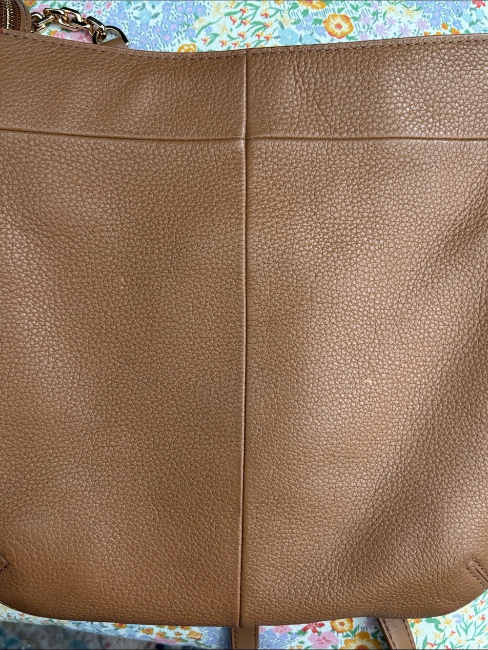 Tory Burch Pebbled Leather Shoulder Hobo in Cognac - Picture 4 of 7